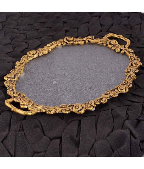 Handa 1 Pcs Acrylic Gold Tray - Gold