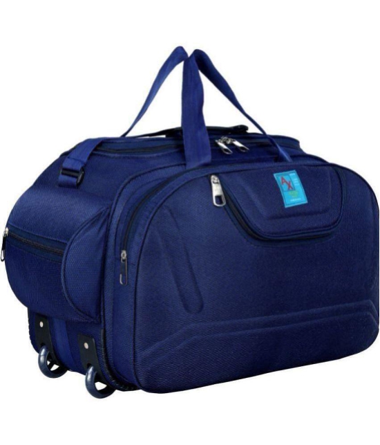 AXEN BAGS - Blue Polyester Duffle Trolley - Onesize