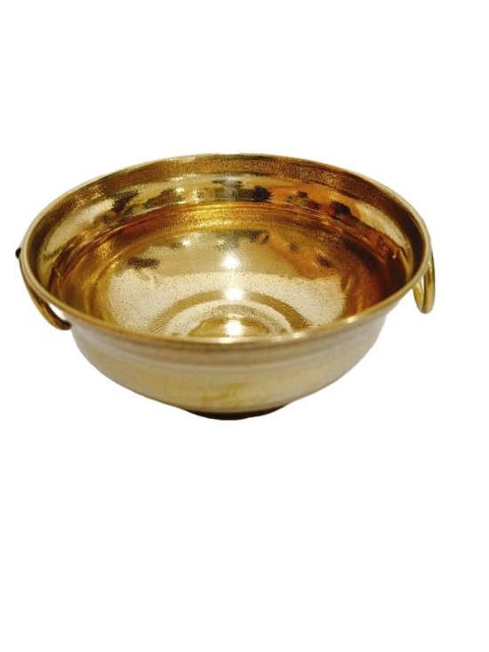 Round Brass Bowl with Handles