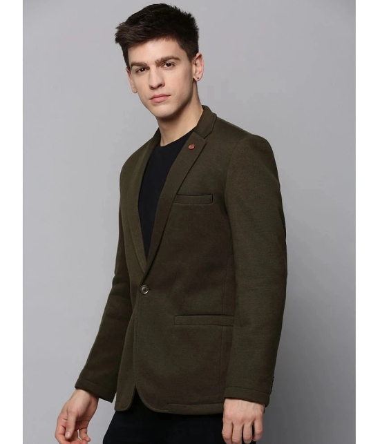 Showoff Cotton Blend Mens Blazer - Olive ( Pack of 1 ) - None