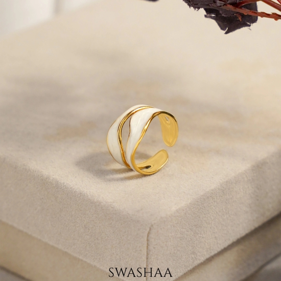 Margot 18K Gold Plated Ring-Gold