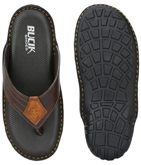 Bucik Brown Daily Slippers - None