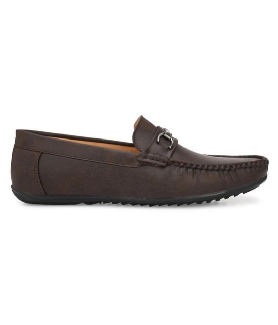 Leeport - Brown Mens Slip on loafers - 8