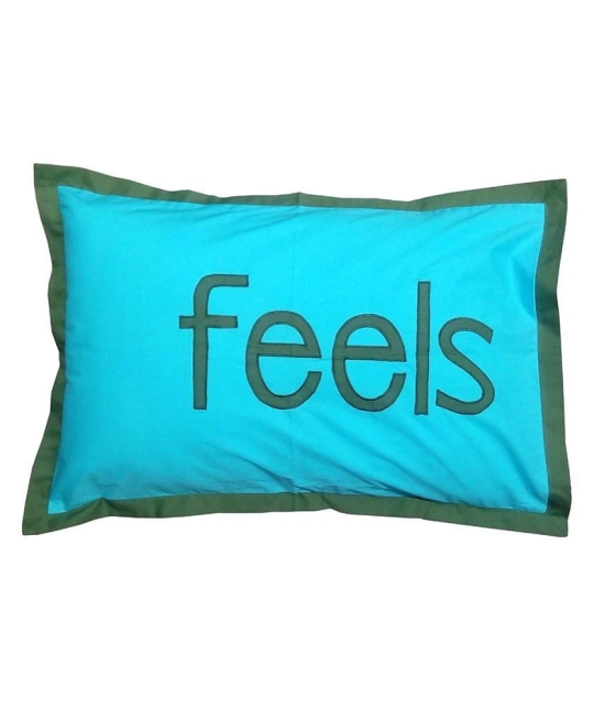 HugsnRugs - Regular Blue Cotton Pillow Covers 60*40 ( Pack of 1 ) - Blue