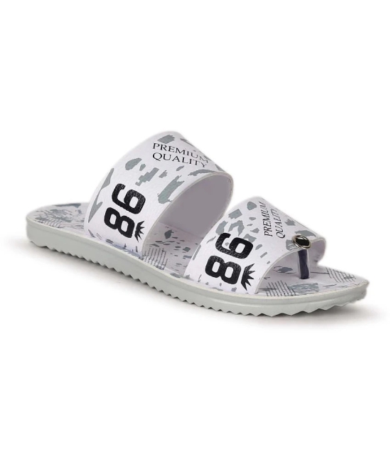 Aadi White Mens Slide Flip Flop - None