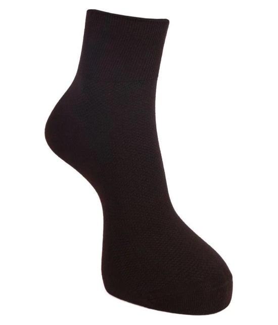 Dollar Socks Brown Casual Ankle Length Socks Pack of 3 - Brown