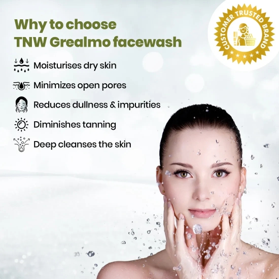 Green Tea Face Wash (Grealmo) - Paraben/Sulphate-Free 100ml