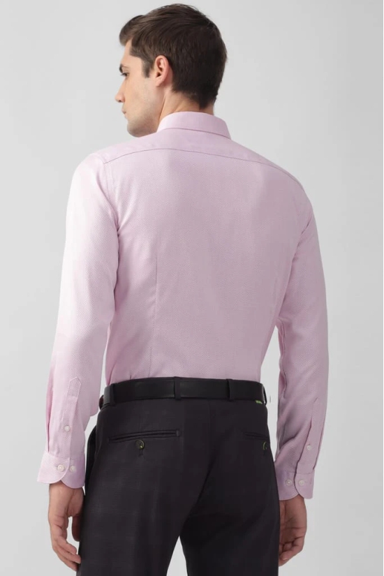 Men Pink Slim Fit Formal Full Sleeves Formal Shirt