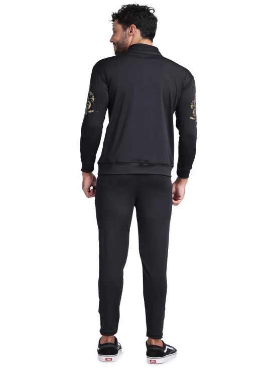 yellow tree Black Polyester Relaxed Fit Mens Tracksuit ( Pack of 1 ) - None