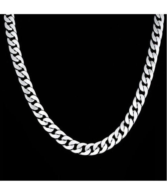 Thrillz Stylish Matte Finish Neck Chain For Men & Boys (Silver) - None