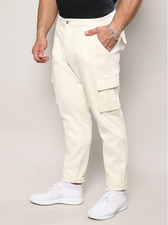 Pale Yellow Cargo Trousers Yellow 40