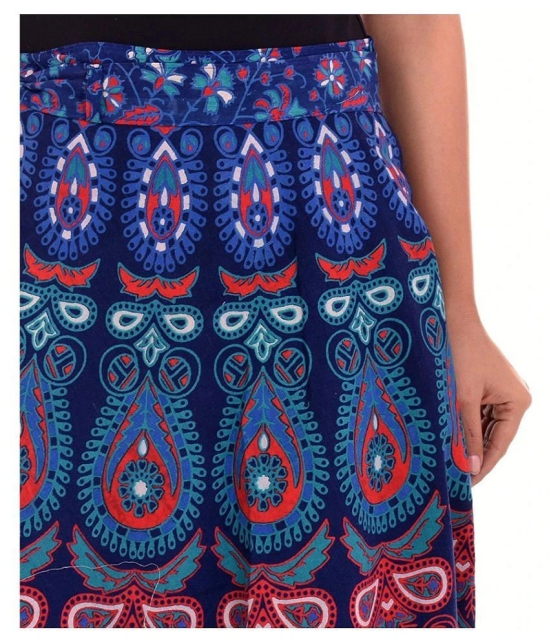 Rangun Cotton A-Line Skirt - Blue - 37-41