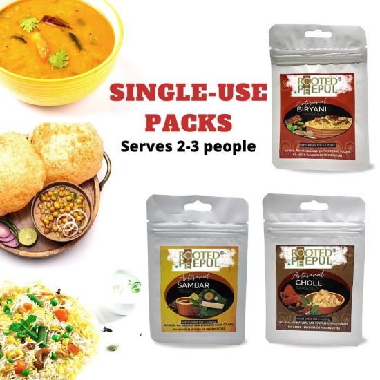 Single Use Combo : Biryani Masala, Chole Masala, Sambar Masala