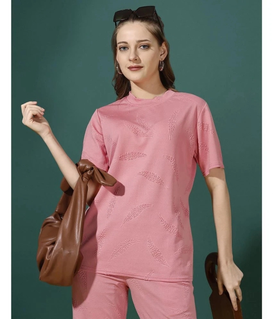 Selvia Pink Dyed Palazzo Top Set - None