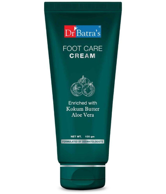 Dr Batra's Foot Care Cream, Enriched With Kokum Butter, Olive Oil & Echinacea Purpurea, Formulated with naturals (100g)