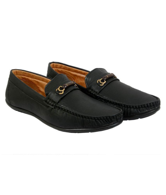 SHOES KINGDOM Black Loafers - 8