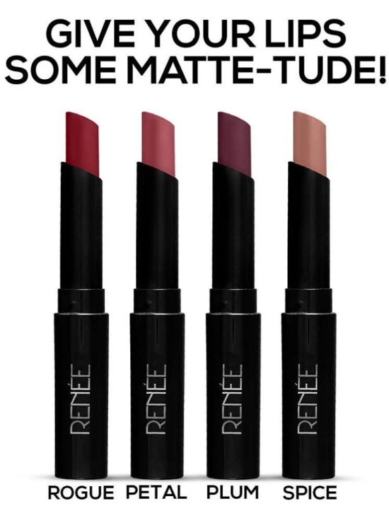 RENEE Very Matte Lipstick - Spice, Long-Lasting, Hydrating, and Velvety Formula