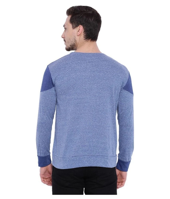 Campus Sutra Blue Round T-Shirt - L