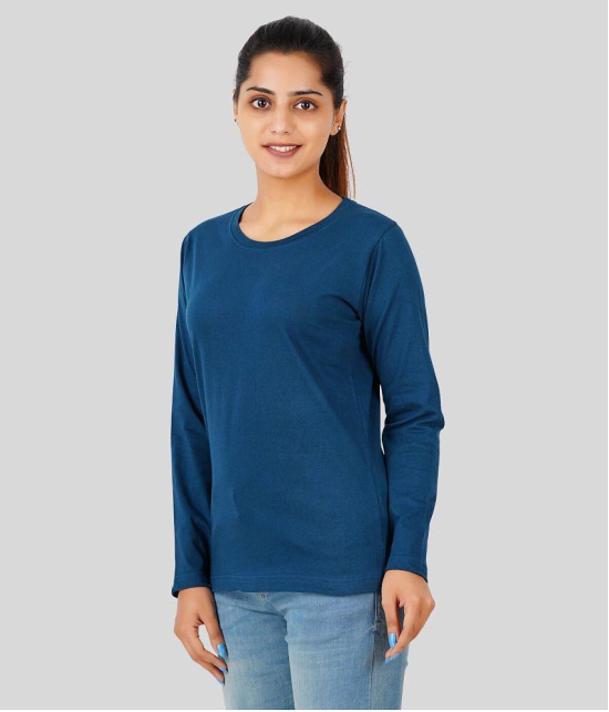 ferocious - Blue Cotton Regular Fit Women's T-Shirt ( Pack of 1 ) - None