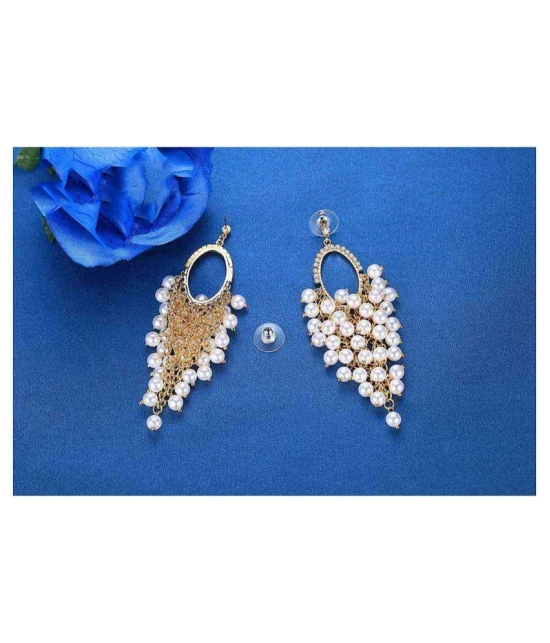 YouBella Gold Plated Crystal Earrings for Girls and Women - White