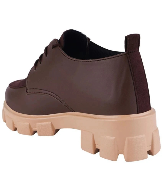 Shoetopia Brown Womens Sneakers - None