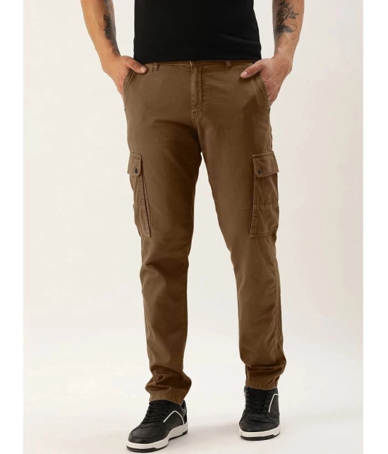 IVOC Slim Flat Mens Chinos - Brown ( Pack of 1 ) - None