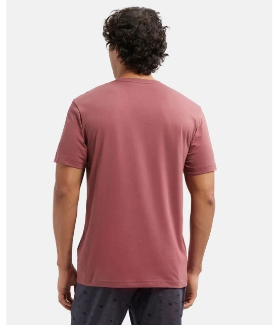 Jockey 2714 Mens Super Combed Cotton Rich Solid Round Neck Half Sleeve T-Shirt - Wild Ginger - None