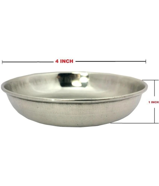 A & H ENTERPRISES - Stainless Steel Dessert Bowl 100 mL ( Set of 6 ) - Steel