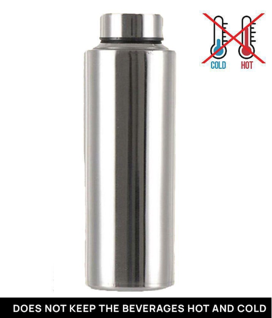 AKG Stainless Steel Fridge Bottle/ Silver 1000 mL Steel Water Bottle set of 1 - Silver