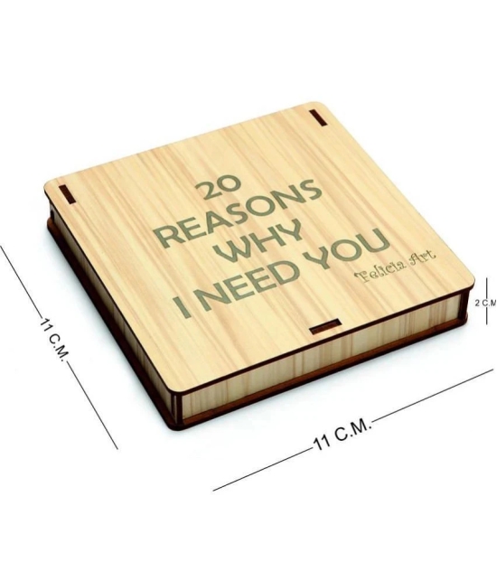 FELICIA ART 20 Reasons Why I Need You Message Valentines Day Gift Box