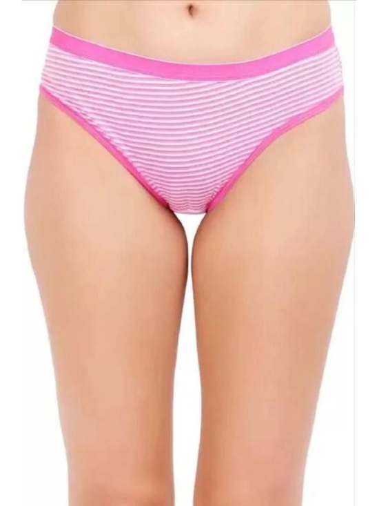 ICONIC ME Pack of 6 Cotton Striped Womens Bikini ( Multicolor ) - None