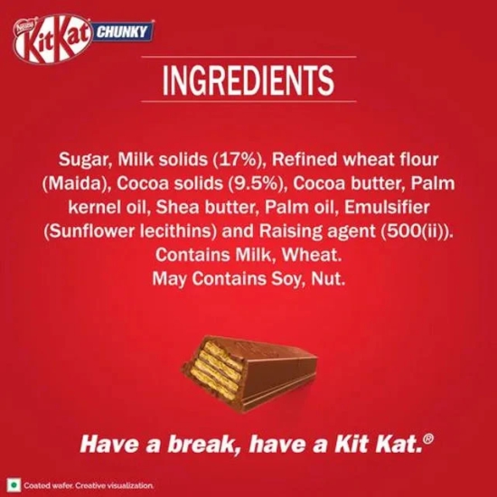 Nestle KitKat Chunky Chocolate Coated Wafer Bar