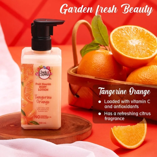 Buds&Berries Tangerine Orange Fruit Nourish Body Gel Lotion, Normal Skin - 240 ml