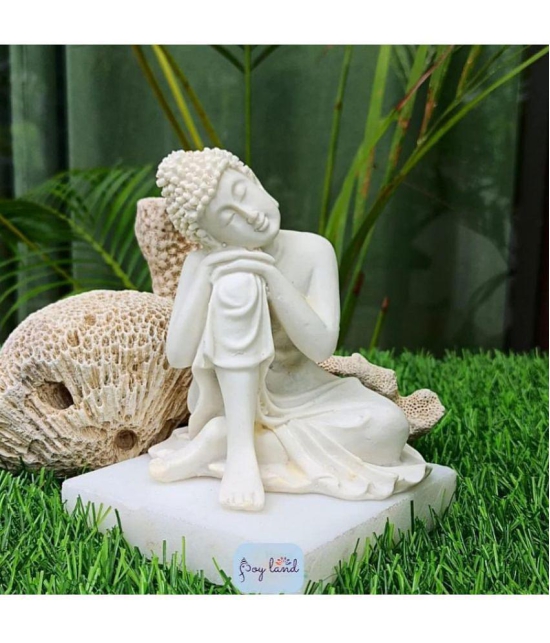 VARKAUS Lord Buddha Resin Buddha Idol 12 x 11 cms Pack of 1