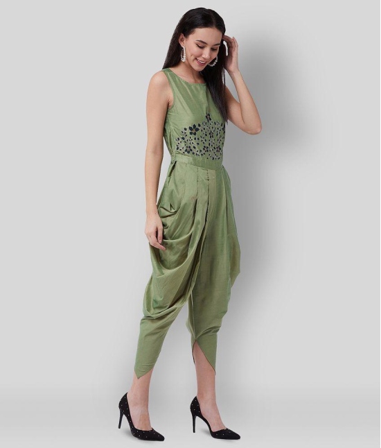 Pannkh - Green Polyester Regular Fit Womens Jumpsuit ( Pack of 1 ) - L