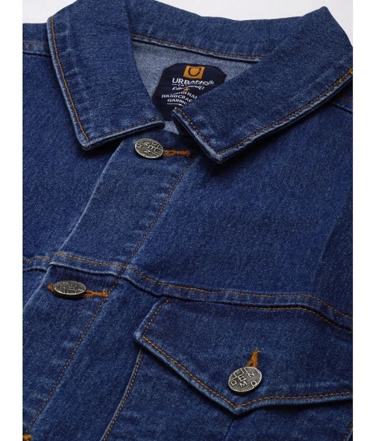 Urbano Fashion - Blue Denim Slim Fit Mens Denim Jacket ( Pack of 1 ) - None