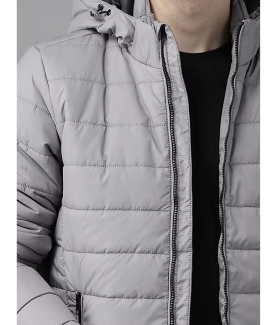 MXN Polyester Mens Quilted & Bomber Jacket - Grey ( Pack of 1 ) - None