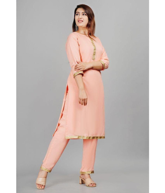 Smien - Pink Straight Rayon Womens Stitched Salwar Suit ( Pack of 1 ) - None