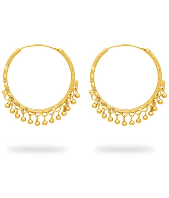 LUV FASHION Golden Bali Earrings ( Pack of 1 ) - Golden