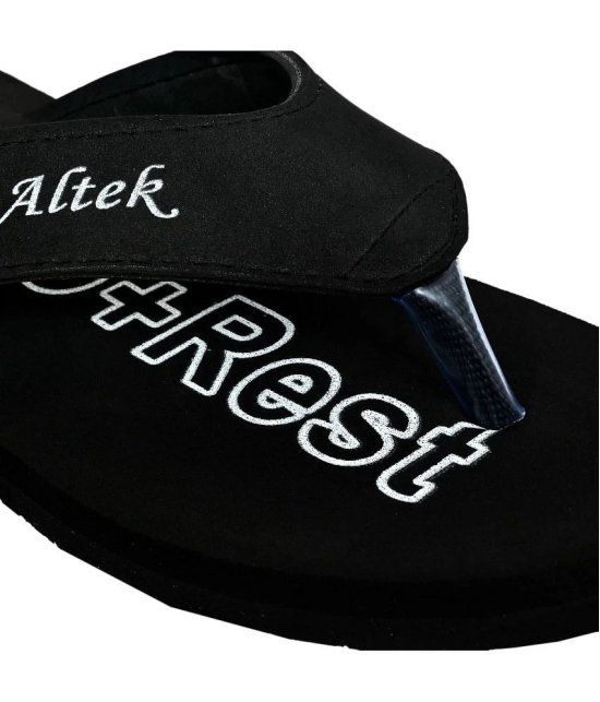 Altek Black Mens Thong Flip Flop - None