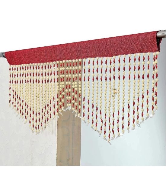 Smart Traders Single Door Beaded String Curtain - Red