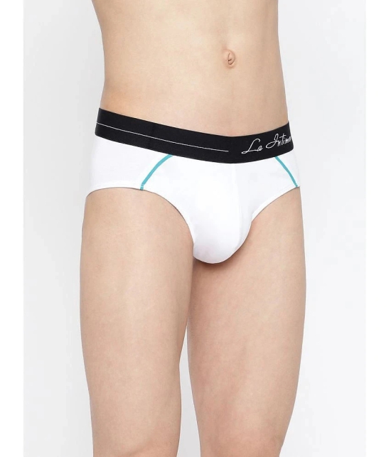 La Intimo White Cotton Mens Briefs ( Pack of 1 ) - None