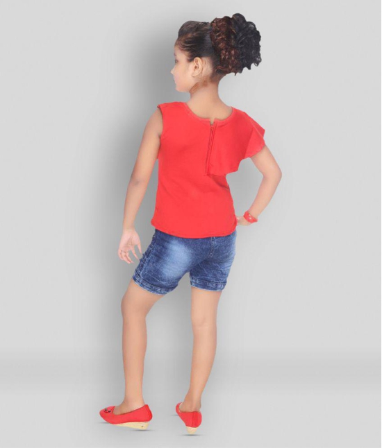 Zadmus - Red Denim Girls ( Pack of 1 ) - None