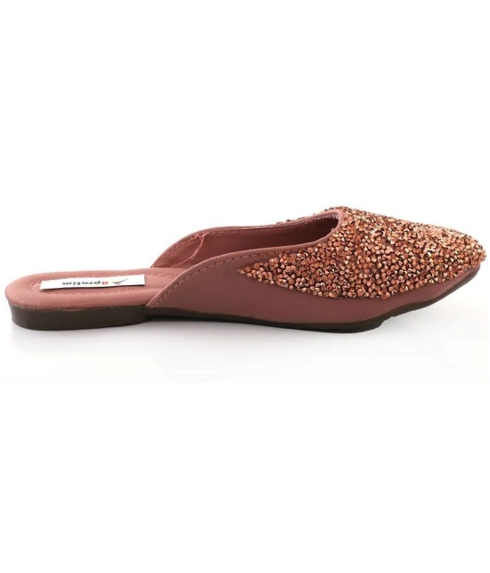 Apratim PeachPuff Ethnic Footwear - None