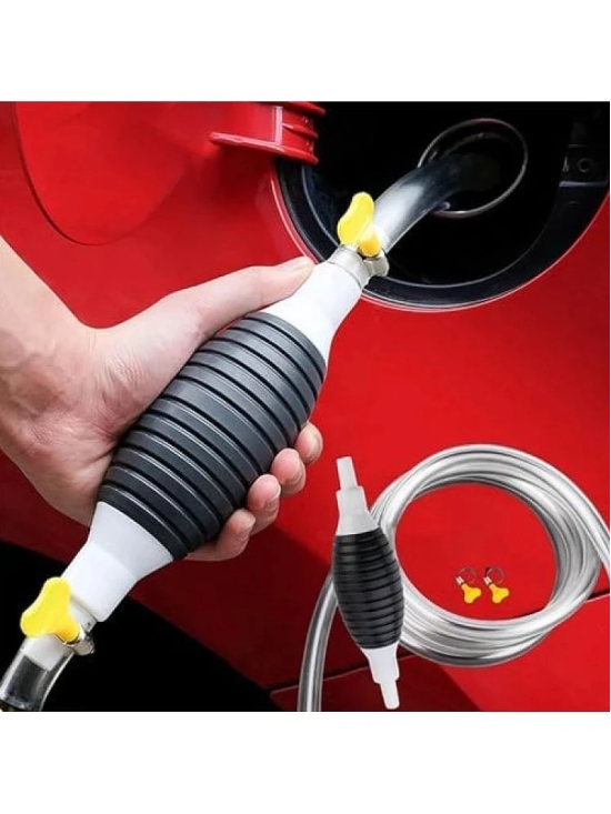 Tapixaa Fuel Transfer Pump, Oil Transfer Pump, High Flow Siphon Hand Oil Pump, Portable Manual Car Fuel Transfer Pump for Petrol Diesel Oil Liquid Water Fish Tank with 2M Syphon Hose (Multi)