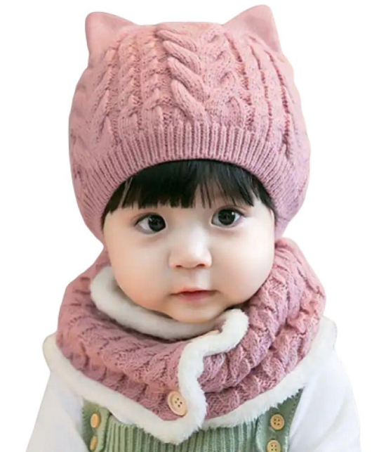 Penyan ® - Baby Boys & Baby Girls 2pcs/Set Kids Winter Hat Cute Baby Wool Knitted Hat and Button Scarf Cap Set New Born to 12 Months - None