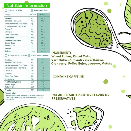 UNIFIT Muesli Cereal for Breakfast | Matcha Powder 500g