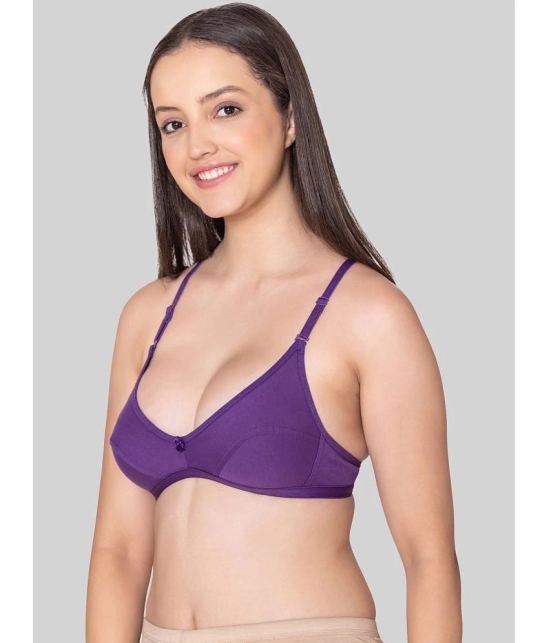 Bodycare Purple Cotton Blend Non Padded Womens Everyday Bra ( Pack of 1 ) - None