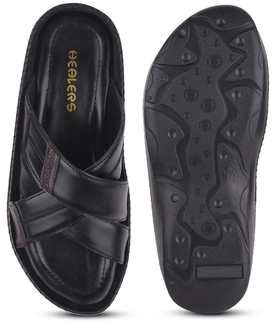 Liberty Black Mens Leather Slipper - None