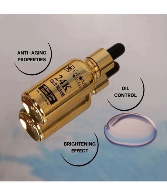 Adbeni 24K Gold Serum For Face | Anti-Aging & Anti-Wrinkle Treatment With Hyaluronic Acid | , 30ml